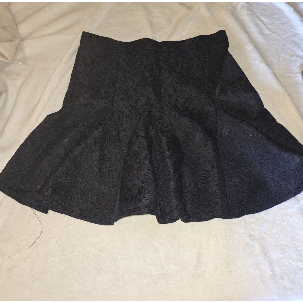 NWT BLUE RAIN WOMENS NAVY JAQUARD MINI GODET SKIRT SIZE M